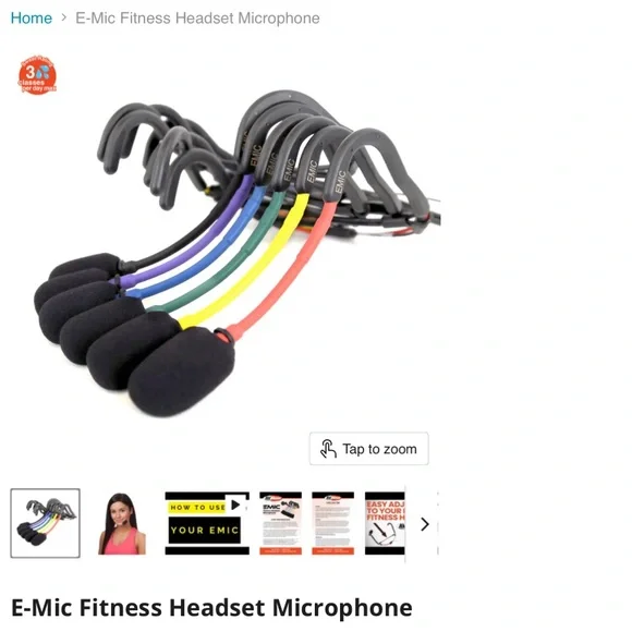 AV NOW Fitness Headset Microphone - Yellow-Color - Picture 1 of 7
